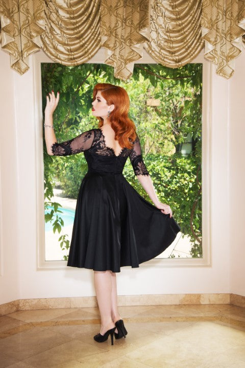 The Leonora Swing Dress in Black