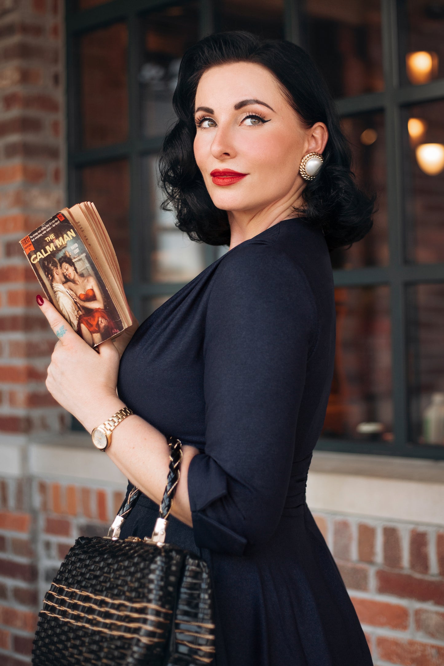 The Lily Swing Dress in Midnight Blue