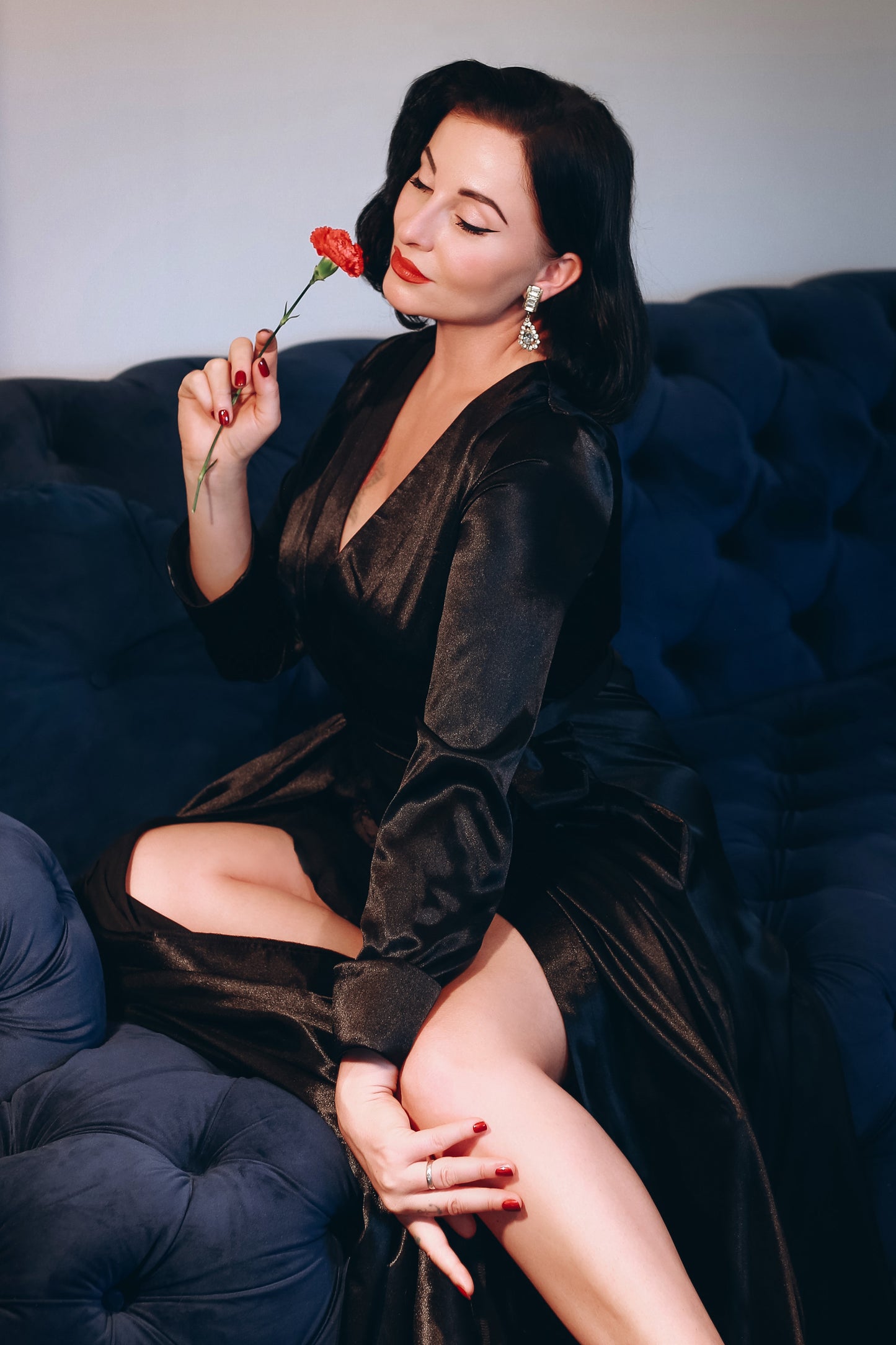 The Dita Peignoir in Black