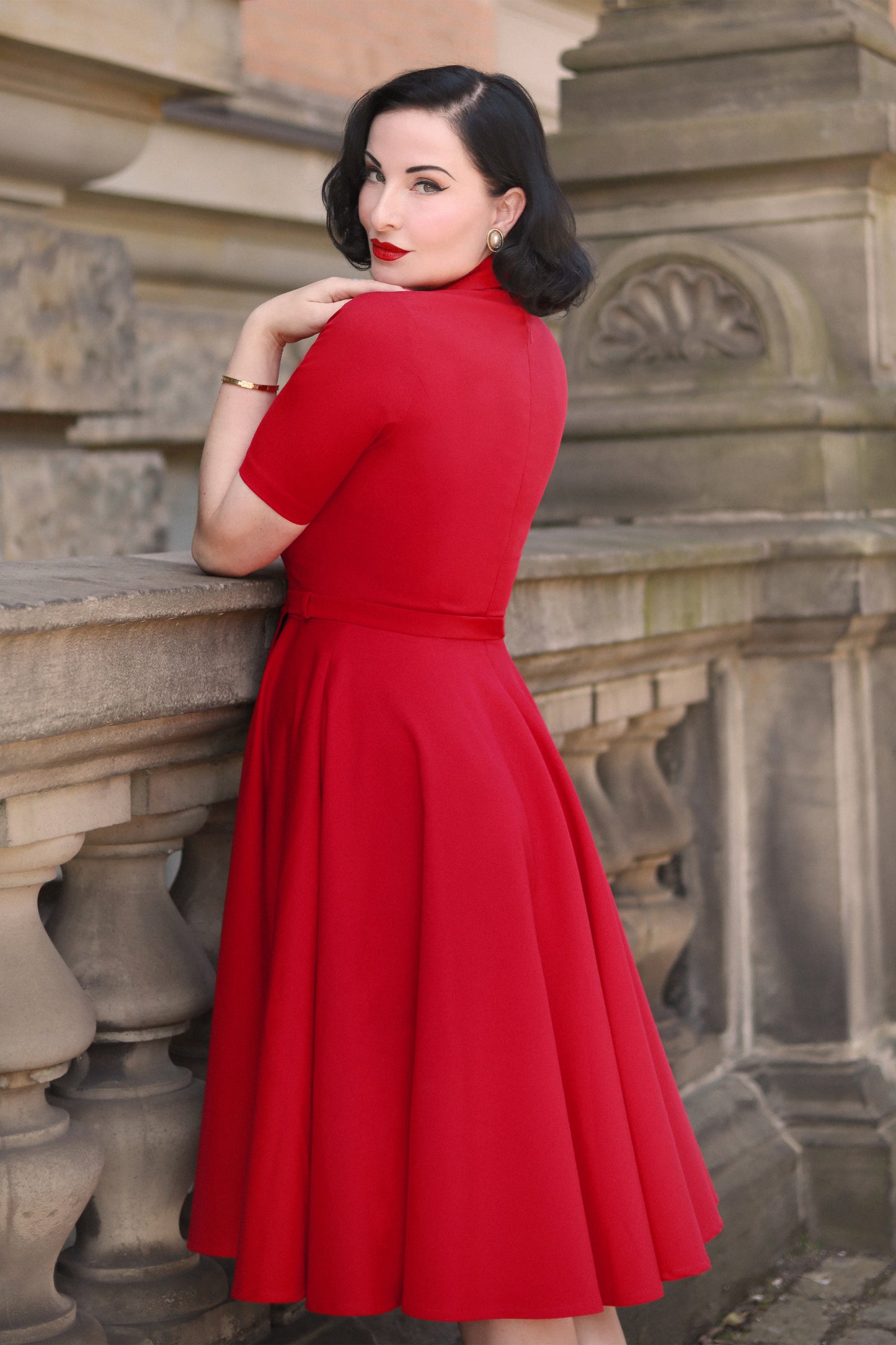 Laura Lee Swing Dress in Red