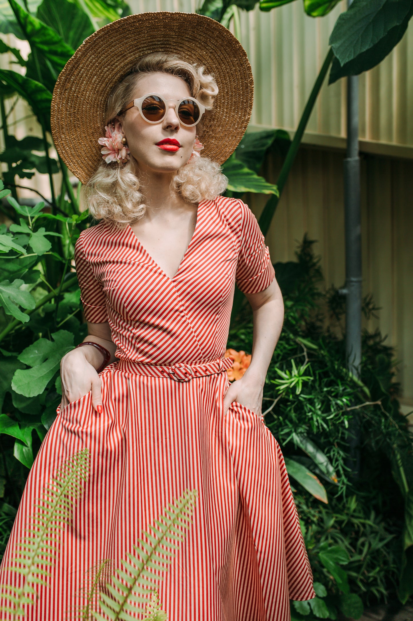 The Regina Swing Dress in Candy Stripe