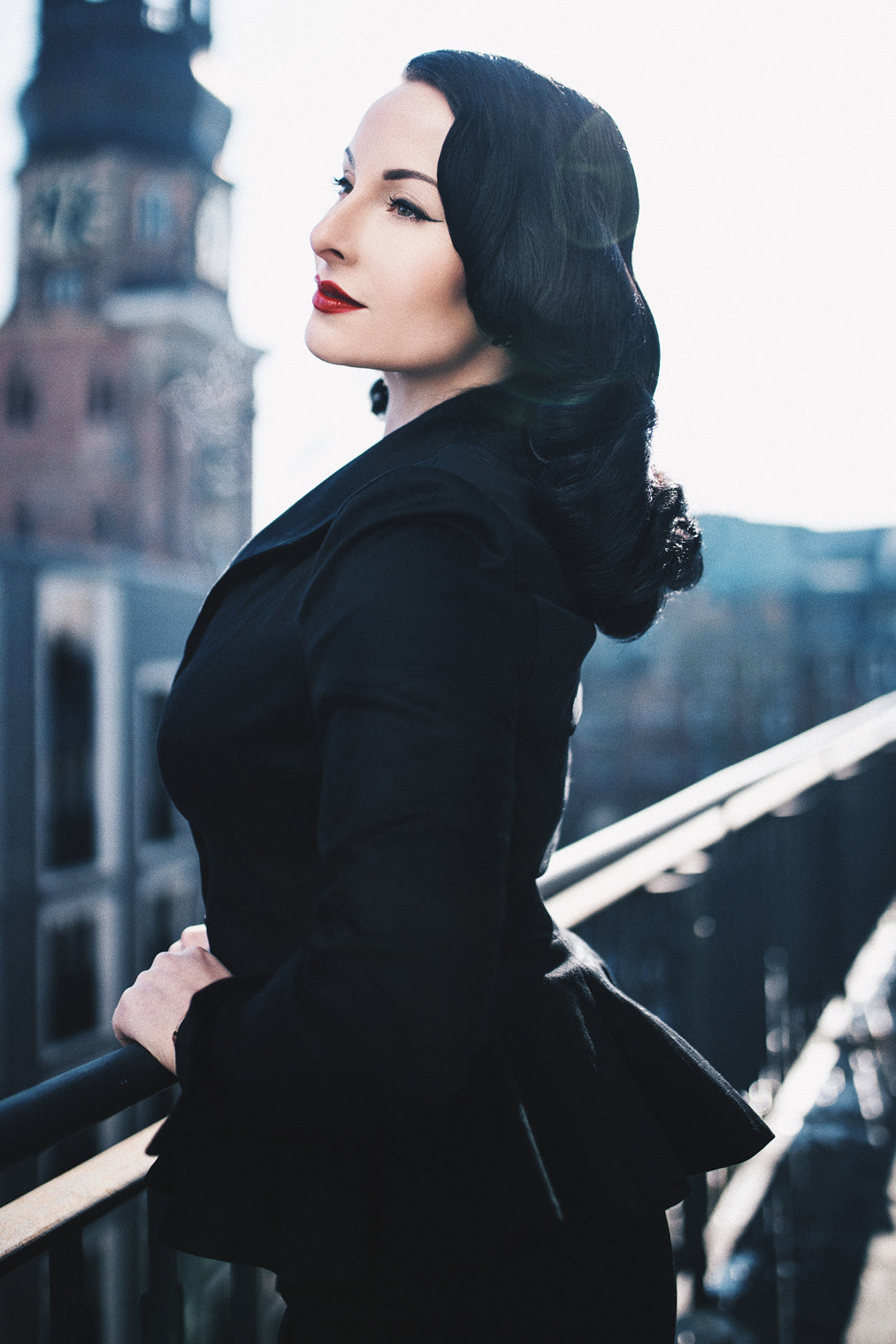 The Divine Peplum Jacket in Black