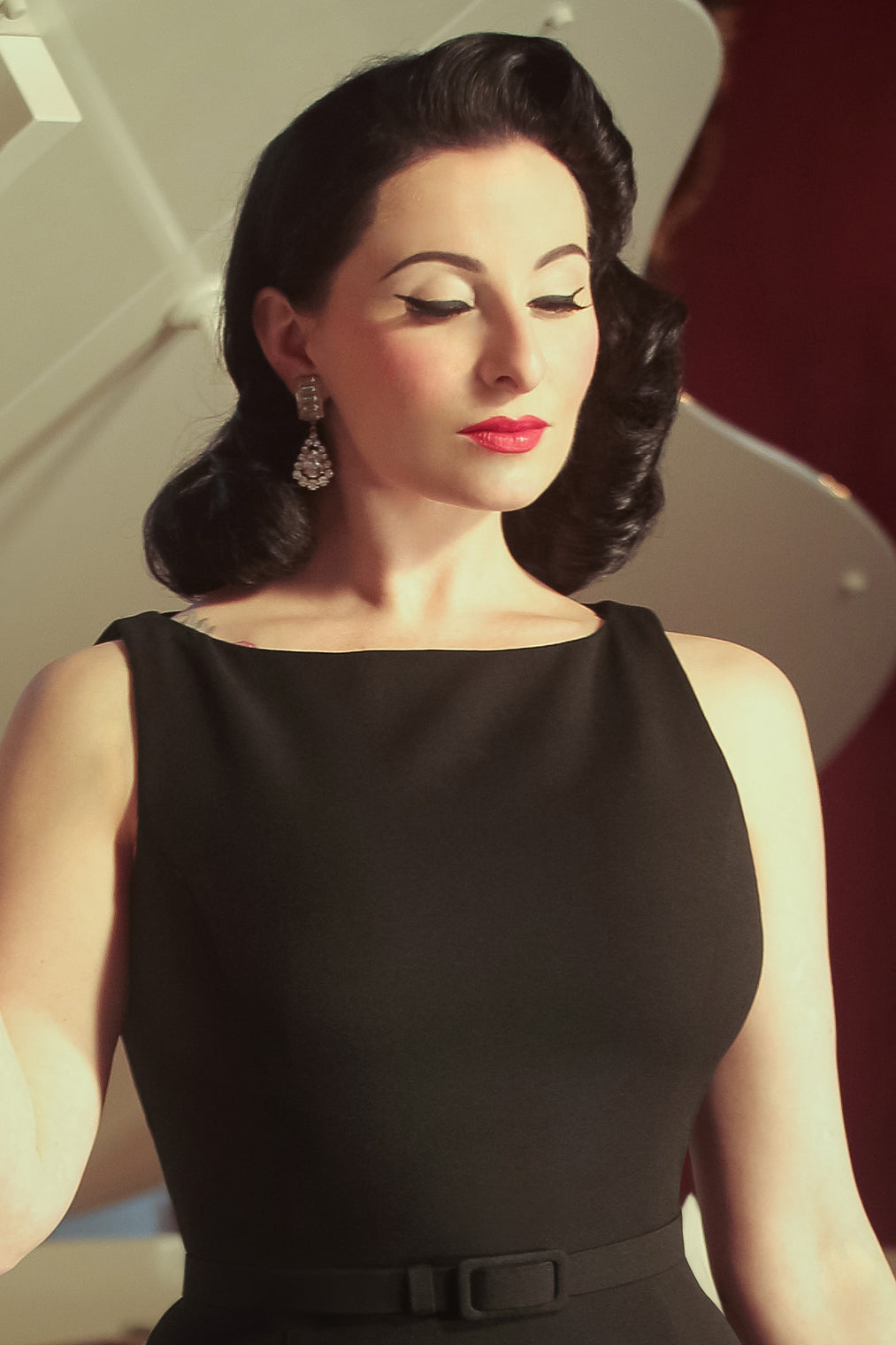 The Coco Trumpet Dress in Ink Black