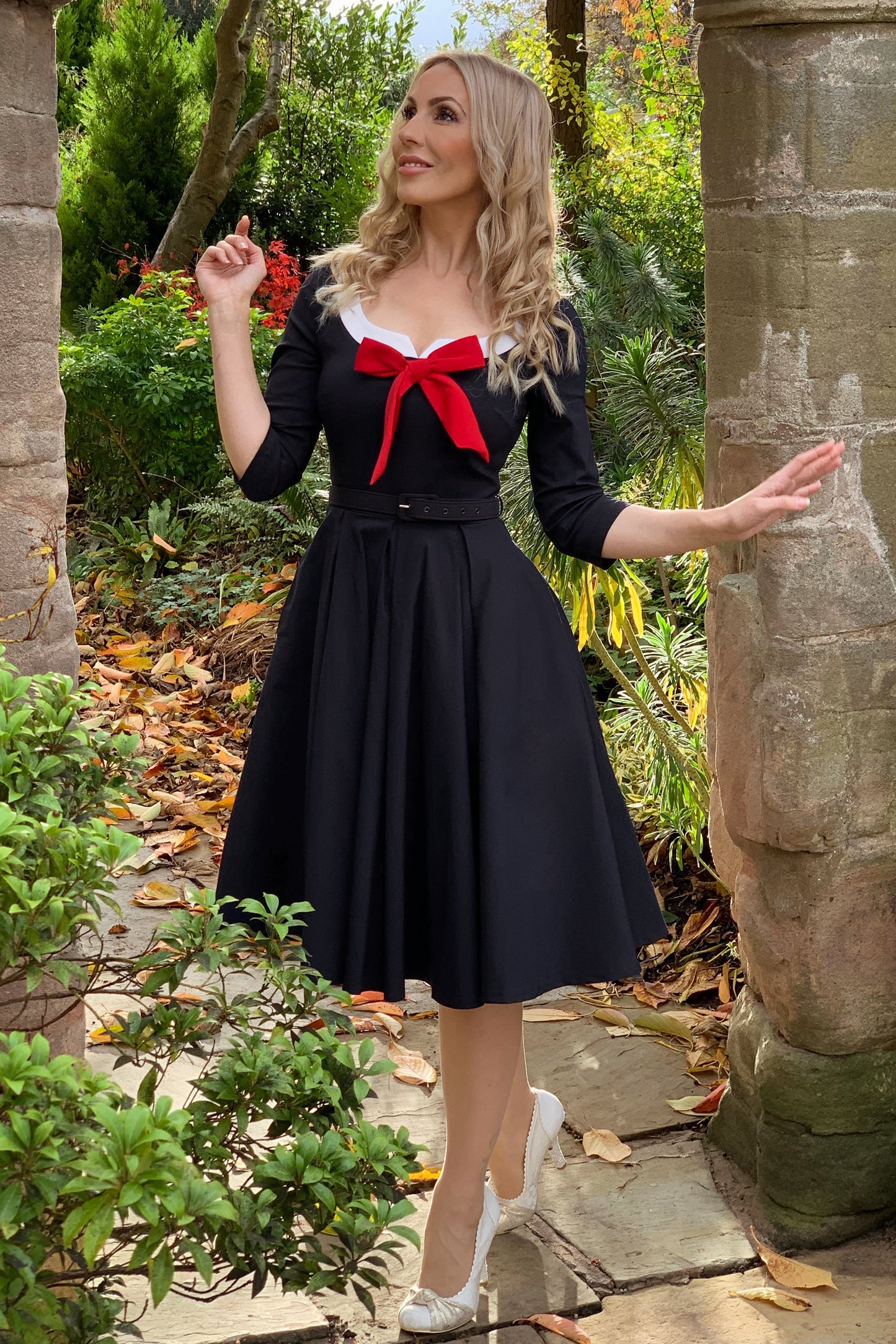 The Dovima Swing Dress in Navy