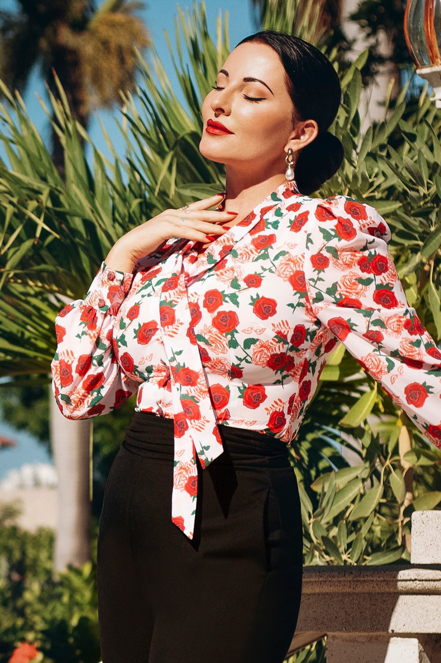 The Sophia Rose Blouse in White