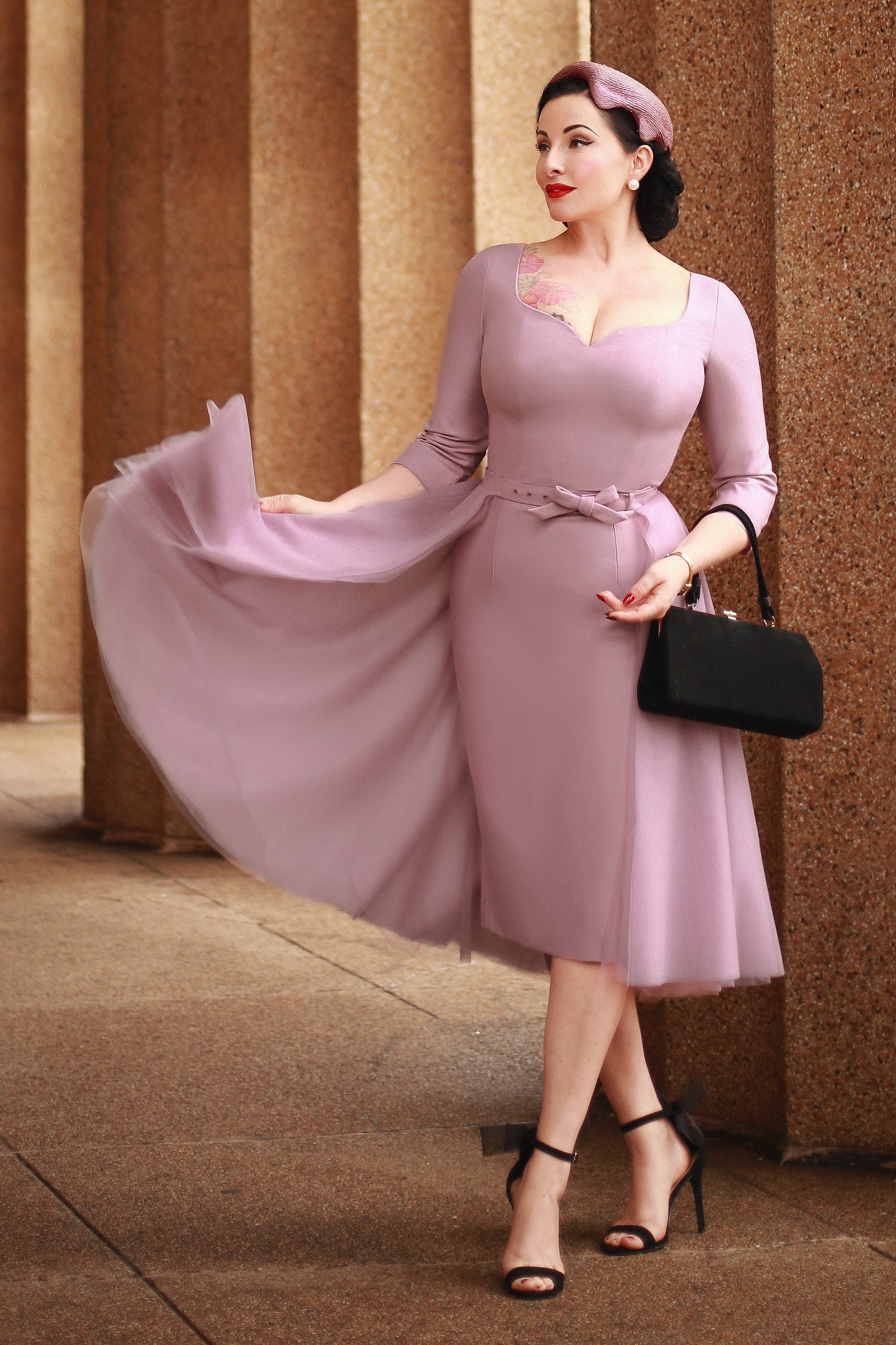 The Patrizia Pencil Dress in Blush Pink The Patrizia Pencil Dress in Blush Pink