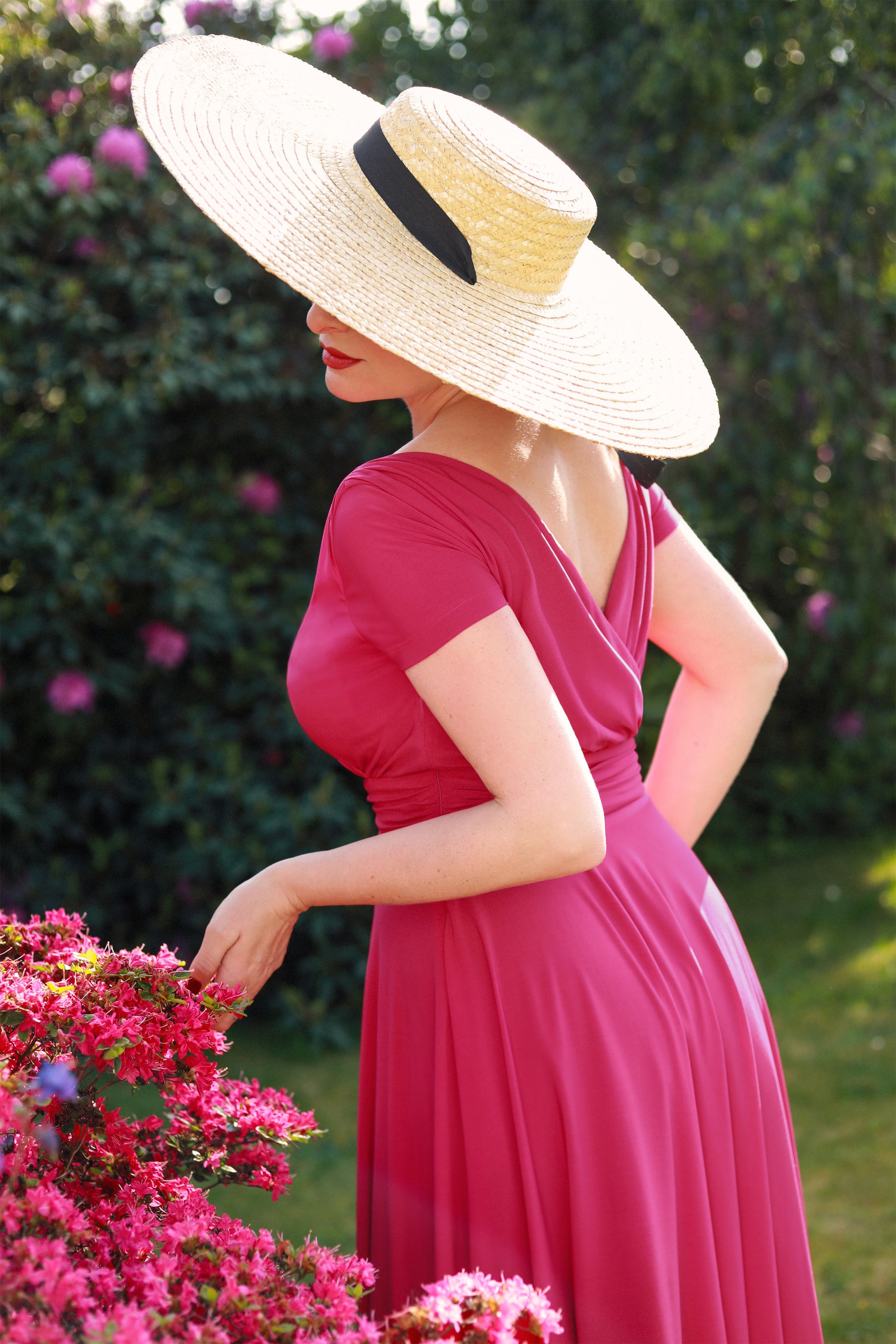 The Alessandra Swing Dress in Hot Pink The Alessandra Swing Dress in Hot Pink