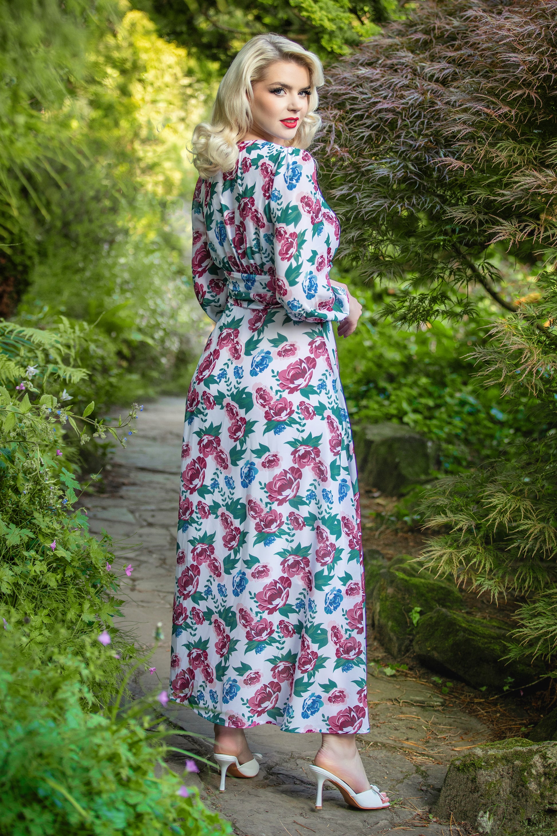 diva maxi dresses Hand-Dyed Maxi Dress with Statement Sleeves | 100% Viscose