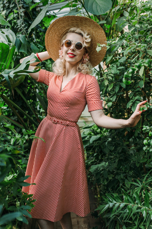 The Regina Swing Dress in Candy Stripe