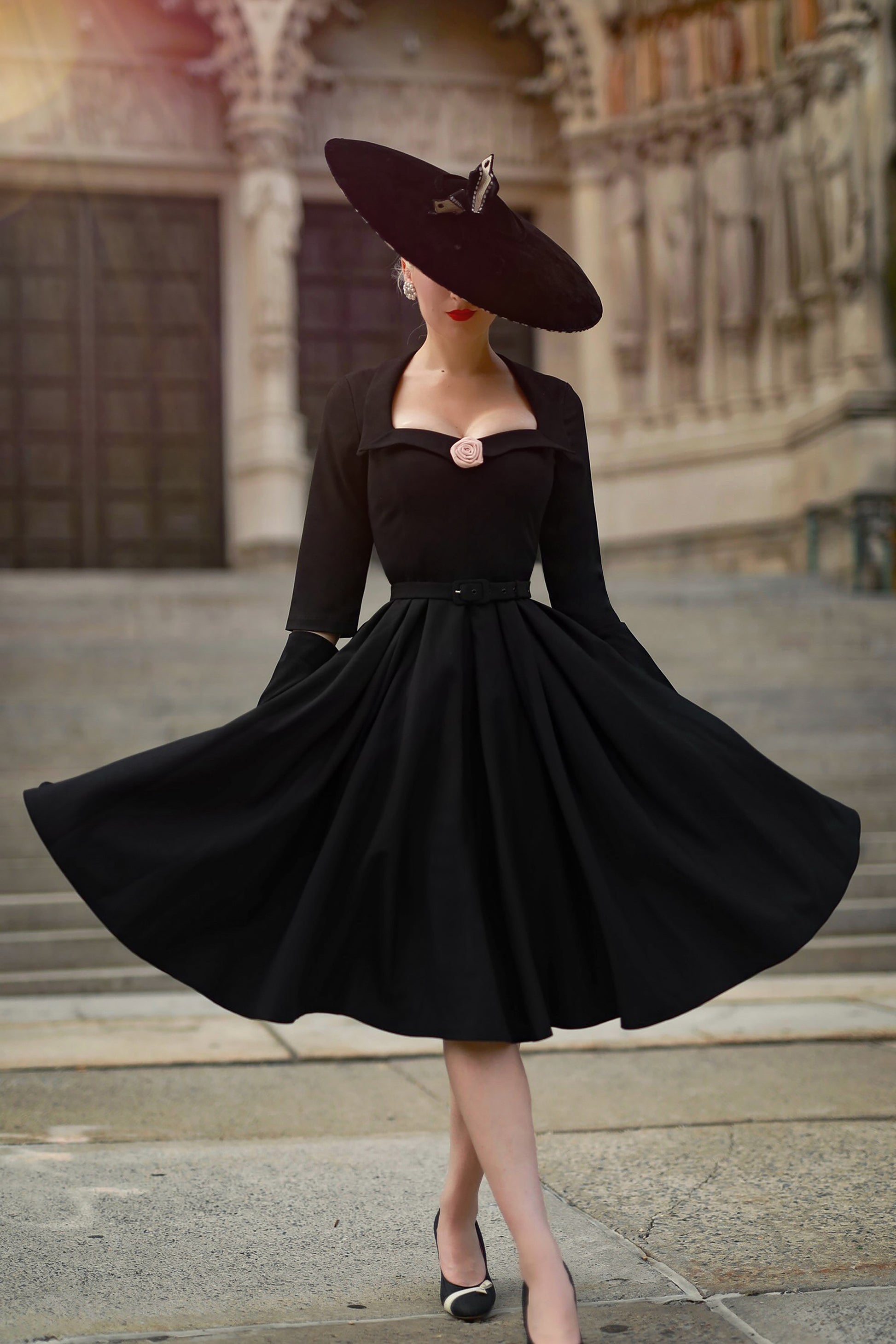 The Jayne Swing Dress in Black The Jayne Swing Dress in Black